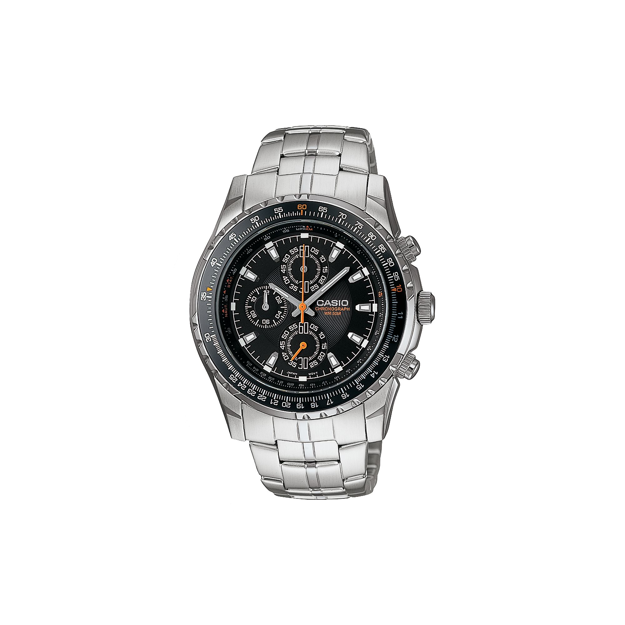 Casio Mens Stainless Steel Chronograph Watch - MTP4500D-1AV, Silver Tone