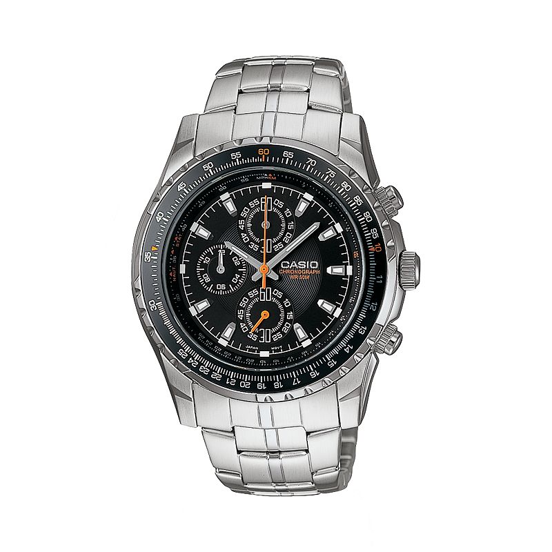 Casio Men's Stainless Steel Chronograph Watch - MTP4500D-1AV, Silver Tone