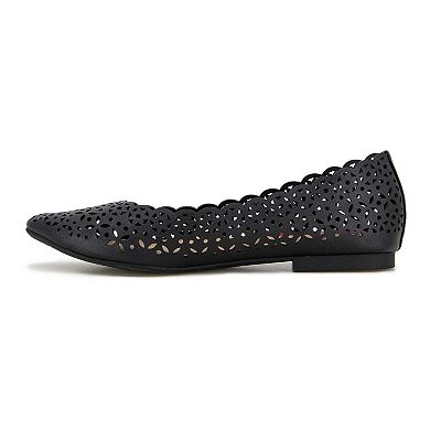 UNIONBAY Woodbury Women's Perforated Ballet Flats