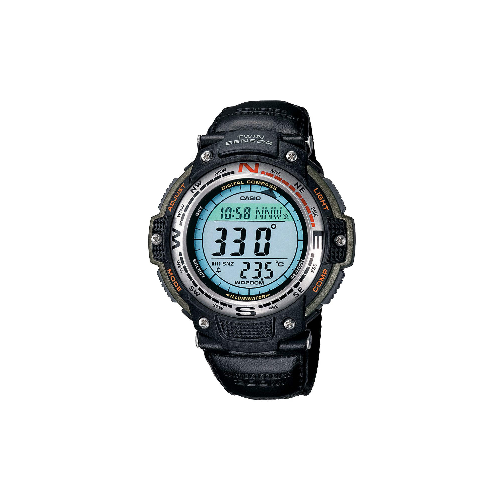 Casio Mens Twin Sensor Digital Chronograph Watch - SGW100B-3V, Multicolor