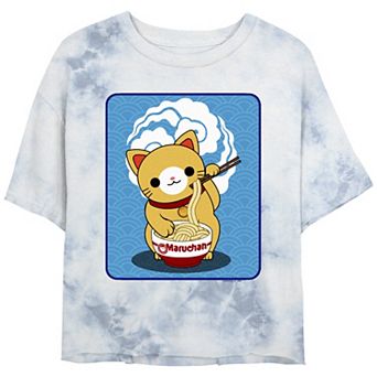 Juniors' Maruchan Kitty Munch Throw Figure Bombard Wash Tee