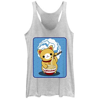 Juniors' Maruchan Kitty Munch Throw Figure Graphic Tank Top