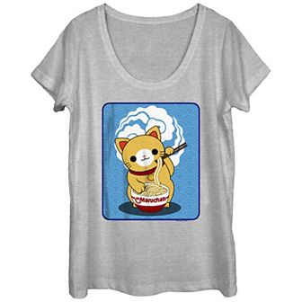 Juniors' Maruchan Kitty Munch Throw Figure Graphic Tee