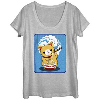 Juniors' Maruchan Kitty Munch Throw Figure Graphic Tee
