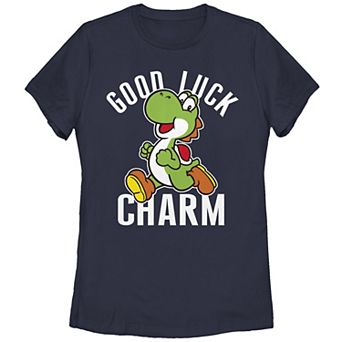 Juniors' Nintendo Yoshi Good Luck Charm St. Patrick's Day Graphic Tee