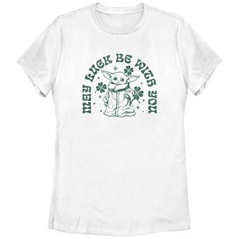 Disney's The Mandalorian Juniors' May Luck Be With You St. Patrick's Day Graphic Tee