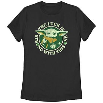 Disney's The Mandalorian Juniors' The Luck Is Strong St. Patrick's Day Graphic Tee