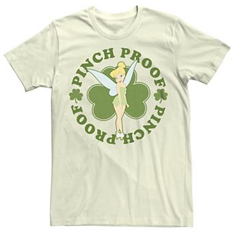 Disney's Tinkerbell Juniors' Shamrock Pinch Proof St. Patrick's Day Boyfriend Graphic Tee