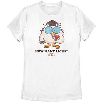 Juniors' Tootsie Pop How Many Licks Graphic Tee