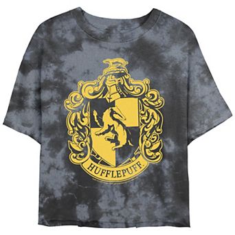 Juniors' Harry Potter Hufflepuff House Crest Mineral Wash Graphic Tee
