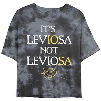 Juniors' Harry Potter Its Leviosa Not Leviosa Mineral Wash Graphic Tee