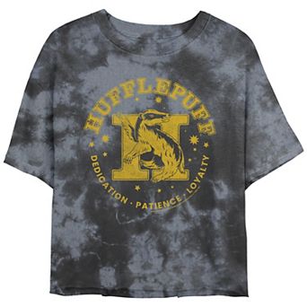 Juniors' Harry Potter Hufflepuff Qualities Stamp Mineral Wash Graphic Tee