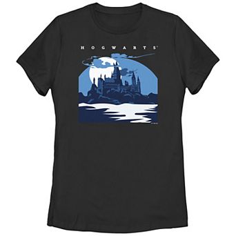 Juniors' Harry Potter Hogwarts Landscape Paint Graphic Tee
