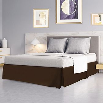 Pleated Bed Skirt Classic Tailored Styling Ruffled 16" Drop Queen(60"x80")