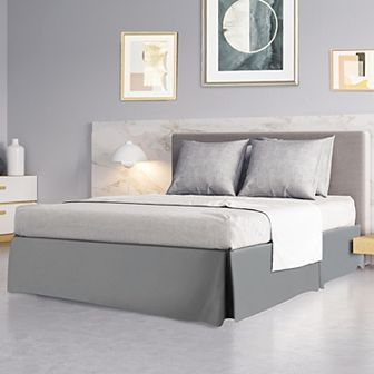 Pleated Bed Skirt Classic Tailored Styling Ruffled 16" Drop Full(54"x75")