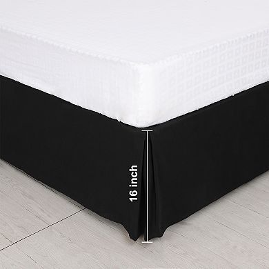 Pleated Bed Skirt Classic Tailored Styling Ruffled 16" Drop King(78"x80")