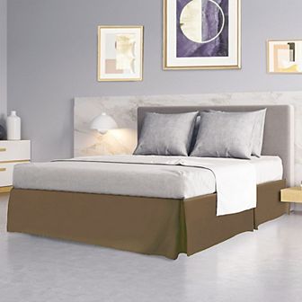 Pleated Bed Skirt Classic Tailored Styling Ruffled 16" Drop King(78"x80")