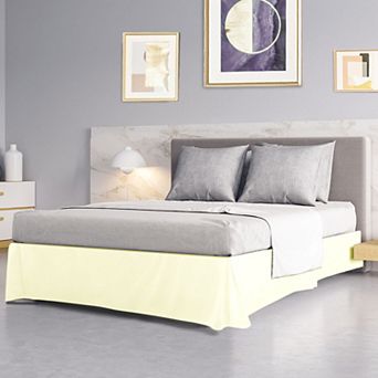 Pleated Bed Skirt Classic Tailored Styling Ruffled 16" Drop King(78"x80")