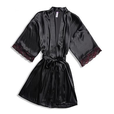 Women's Lilac+London Satin Wrap Robe