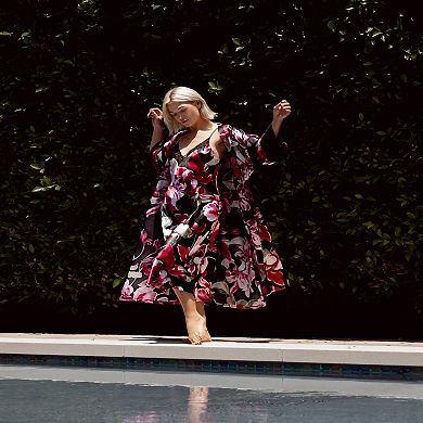 Women's Lilac+London Satin Wrap Robe