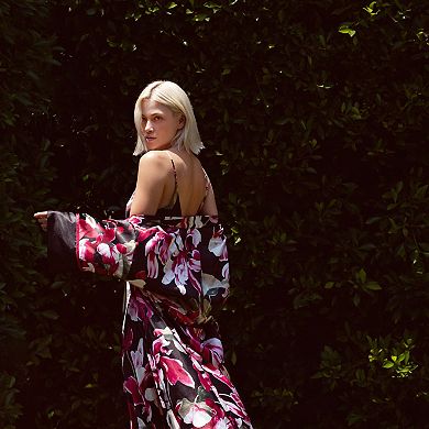 Women's Lilac+London Satin Wrap Robe