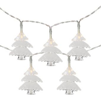 10-Count LED Clear Winter Trees Micro Christmas Light Set 3ft Clear Wire