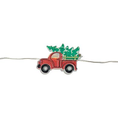 20-Count LED Truck Hauling Tree Micro Christmas Light Set 6ft Clear Wire