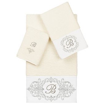 Linum Home Textiles Turkish Cotton Monica 3 pc Embellished Towel Set