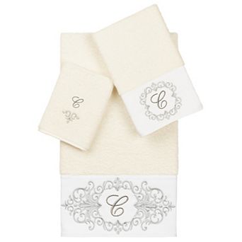 Linum Home Textiles Turkish Cotton Monica 3 pc Embellished Towel Set