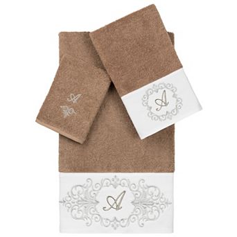 Linum Home Textiles Turkish Cotton Monica 3 pc Embellished Towel Set