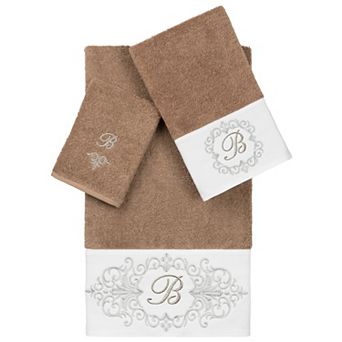 Linum Home Textiles Turkish Cotton Monica 3 pc Embellished Towel Set