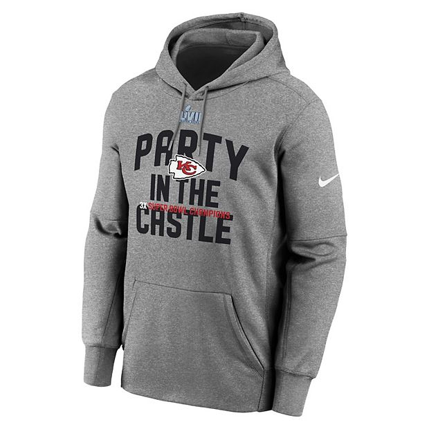 Women's Nike Anthracite Kansas City Chiefs Super Bowl LVII Champions - Locker Room Trophy Collection Pullover Hoodie Size: Large