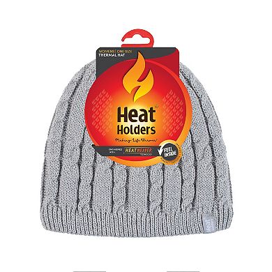 Women's Heat Holders Heatweaver Lined Cable Knit Beanie