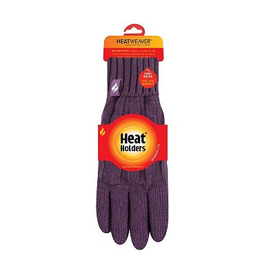 Women's Heat Holders Heatweaver Lined Cable Knit Gloves