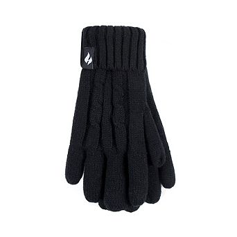 Women's Heat Holders Heatweaver Lined Cable Knit Gloves