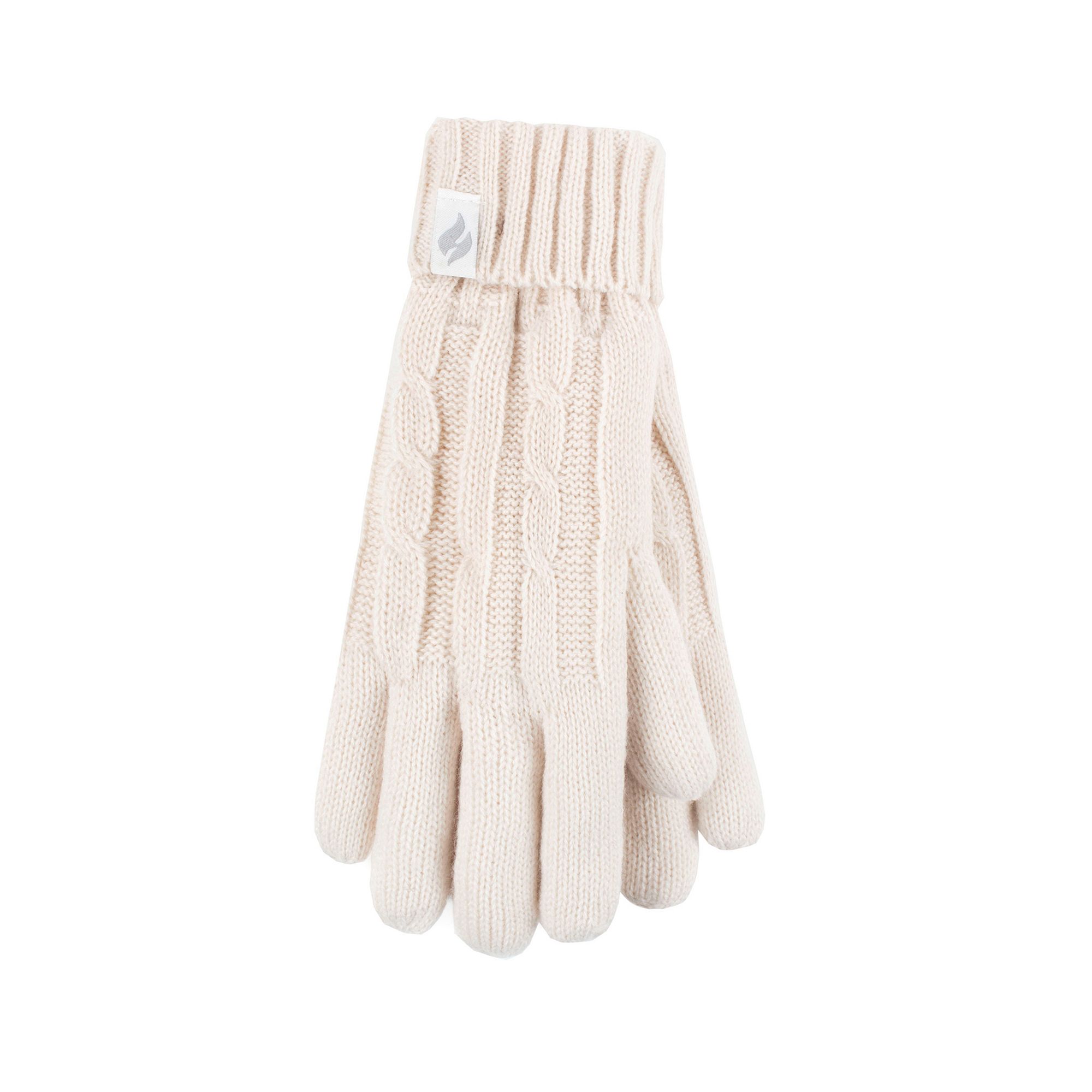 Womens Heat Holders Heatweaver Lined Cable Knit Gloves, Size: Small-Medium