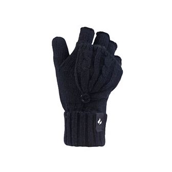 Women's Heat Holders Heatweaver Lined Cable Knit Converter Gloves