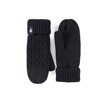 Women's Heat Holders Heatweaver Lined Cable Knit Mittens