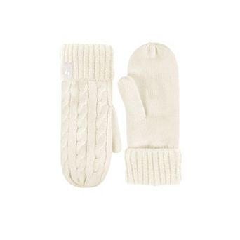 Women's Heat Holders Heatweaver Lined Cable Knit Mittens