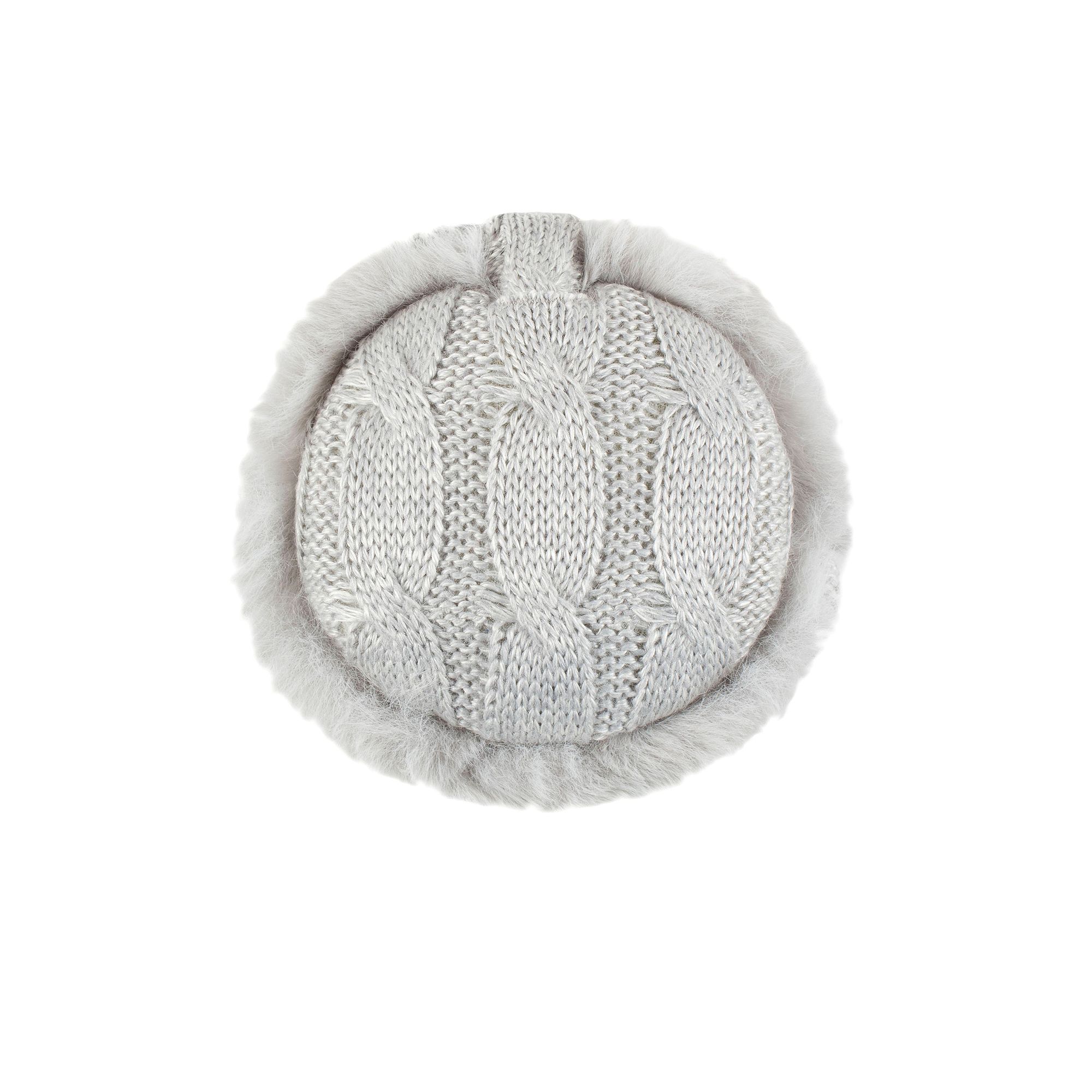 Womens Heat Holders Heatweaver Lined Cable Knit Earmuffs, Cloud Gray