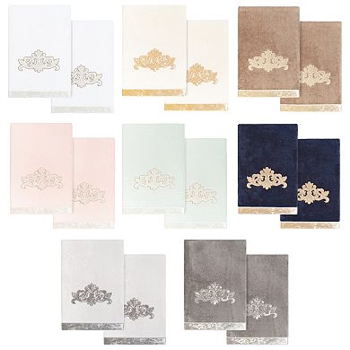 Linum Home Textiles Turkish Cotton May 2-piece Embellished Bath Towel Set