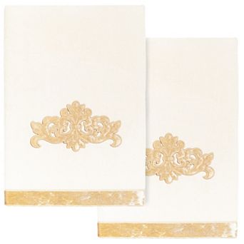 Linum Home Textiles Turkish Cotton May 2 pc Embellished Bath Towel Set