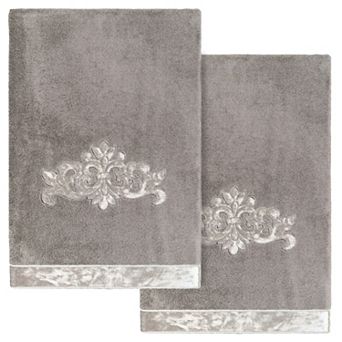 Linum Home Textiles Turkish Cotton May 2 pc Embellished Bath Towel Set
