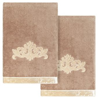 Linum Home Textiles Turkish Cotton May 2 pc Embellished Bath Towel Set