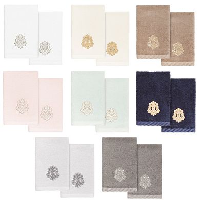 Linum Home Textiles Turkish Cotton May 2-piece Embellished Fingertip Towel Set