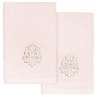 Linum Home Textiles Turkish Cotton May 2 pc Embellished Fingertip Towel Set