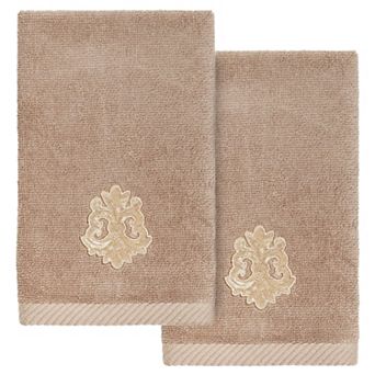 Linum Home Textiles Turkish Cotton May 2 pc Embellished Fingertip Towel Set