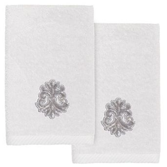 Linum Home Textiles Turkish Cotton May 2 pc Embellished Fingertip Towel Set