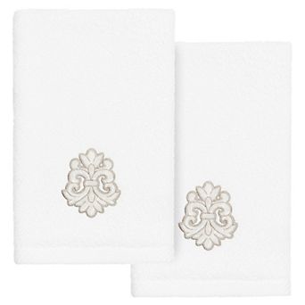 Linum Home Textiles Turkish Cotton May 2 pc Embellished Fingertip Towel Set