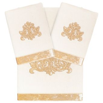 Linum Home Textiles Turkish Cotton May 3 pc Embellished Towel Set